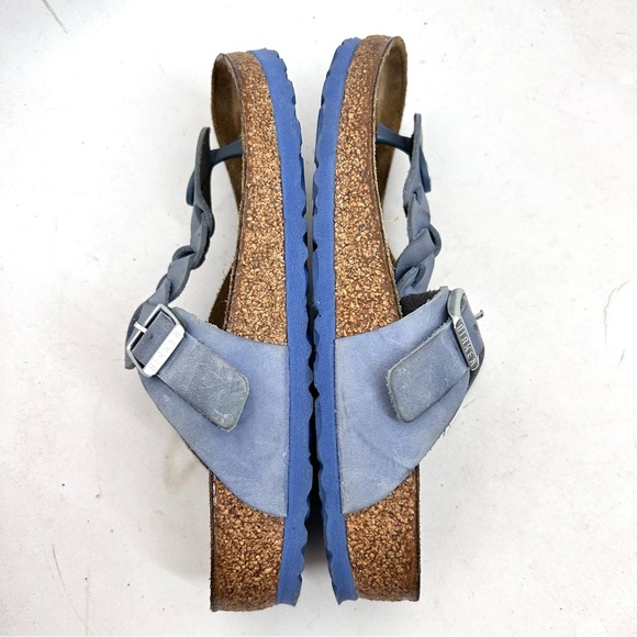 Birkenstock Gizeh Braided Thong Sandal Size 37 US 6-6.5 Regular Slide Dusty Blue - Picture 9 of 10